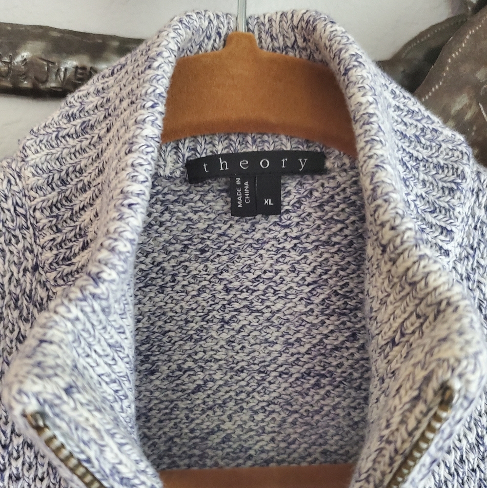 Theory XL Mens Zip Up Sweater